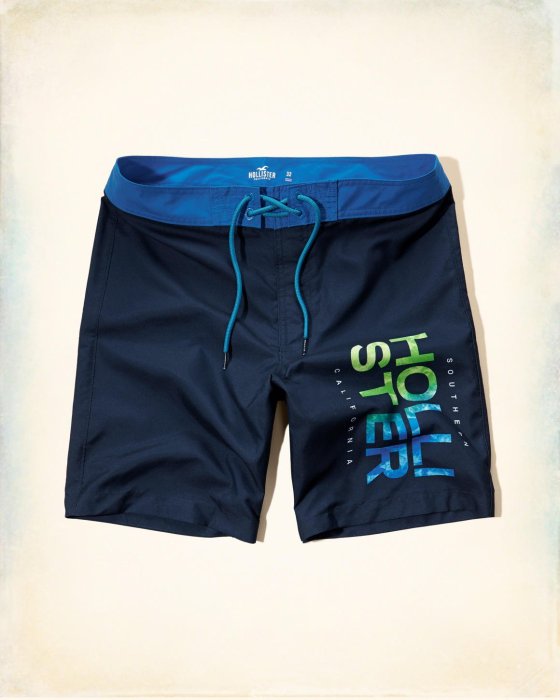 【天普小棧】HOLLISTER Patterned Logo Boardshort滑板褲海灘褲泳褲32腰現貨抵台