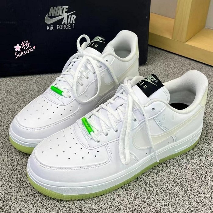 日本代購Nike Air force 1 low have a nike day笑臉 熒光綠CT3228100