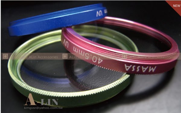 《阿玲》 MASSA  彩色框 UV UV 保護鏡 防塵  46mm UV鏡 GF1 GF2 GF3 20mm