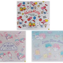 【JPGO】特價-日本進口 三麗鷗 夾鏈袋 (M) 4枚入~Hello Kitty 氣球/美樂蒂 香水/雙子星 星空