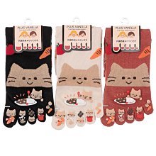 ˙ＴＯＭＡＴＯ生活雜鋪˙日本進口雜貨人氣貓咪做咖哩飯抗菌除臭加工五趾襪健康襪(預購)