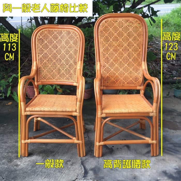 ❖時代歐❖  高背護腰老人藤椅 人體工學設計 腰部支撐 年長者福音 教職員椅 老人椅
