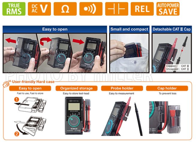 【米勒線上購物】三用電錶 日本 KYORITSU 1019R/KEW-1019R 名片型數位電錶 多功能電錶 真有效值