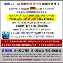 啟停系統 VARTA電池 G14 95AH AGM BMW X5 3.0d/sd xDrive 30/48/50i系列