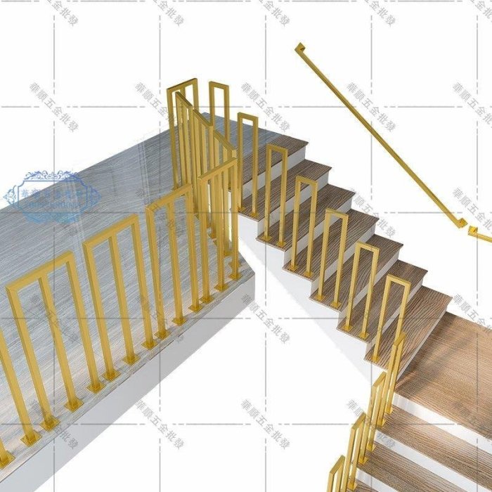 【華順五金批發】北歐簡約現代創意鐵藝護欄欄桿家用圍欄別墅閣樓室內防滑樓梯扶手