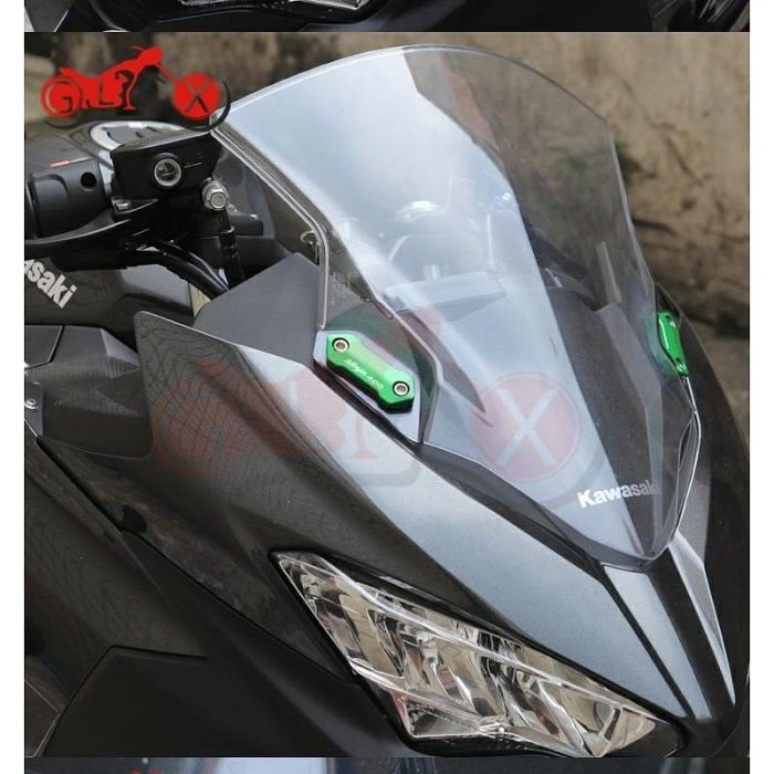 Kawasaki NINJA400 ZX25R機車後照鏡替換蓋前擋風玻璃裝飾殼