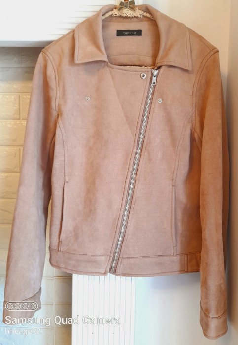 🌻3件免運🌻「全新🇯🇵春🌸-M號」日本品牌CHIPCLIP駝色麂皮絨保暖翻領拉鍊勞布森外套厚外套騎士外套夾克