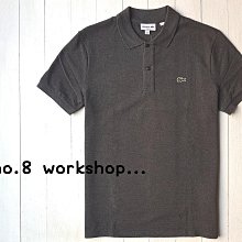 【LA男生館】【LACOSTE鱷魚LOGO貼布網眼POLO衫】【LA004A1】SLIM FIT(S-M-L)