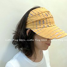 Little Ting Store:韓國製頹廢洞洞棉伸縮頭套式空心帽鴨舌帽沿 防曬遮陽帽高爾夫球帽中空帽