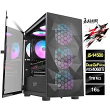 永劫無間】14核 I5-14500 華碩 D5 超頻 RTX4060TI 雙風扇 飇16G 電競 1TB 電腦 主機