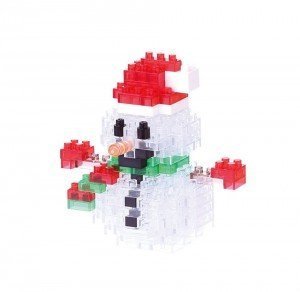 KAWADA 河田 nanoblock 迷你積木 雪人 (2015) NBC-154 +LED燈 底板 NB-011