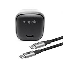 【Mophie】 30W USB-C氮化鎵快充充電器+1M USB-C TO USB-C充電線 充電頭 Type-C快充線