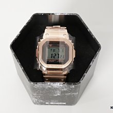 【高冠國際】G-Shock Casio 公司貨正品 GMW-B5000GD-4 全金屬 不鏽鋼 太陽能 電波錶 玫瑰金