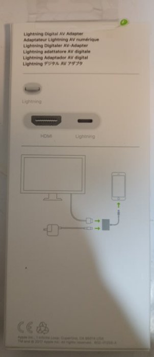 Apple原廠 蘋果原廠 Lightning 轉 HDMI 數位 AV 轉接器(轉接線)