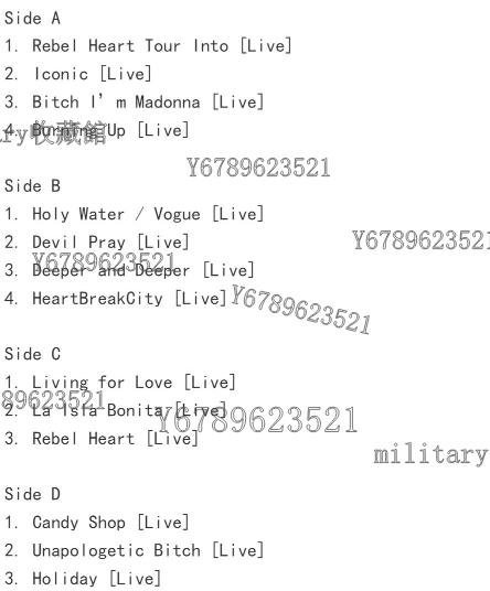 military收藏~保真 麥當娜 Madonna Rebel heart tour 紫色彩膠黑膠2LP