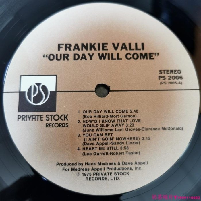 Frankie Valli – Our Day Will Come黑膠唱片LPˇ奶茶唱片