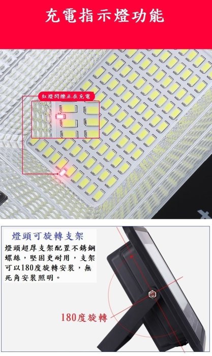 【免運費】工廠直營價格 太陽能燈 60W(80顆LED燈珠) 一對二燈 IP67防水 太陽能LED燈 戶外探照燈