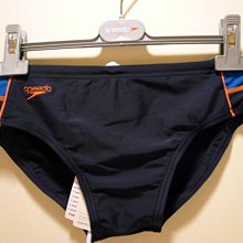 -TAKADA 高田家- 全新正品 SPEEDO LYCRA 萊卡 深藍配橘虛線 橘色LOGO 三角泳褲