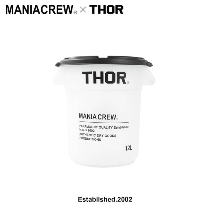 [現貨] THOR X MANIA 23 S/S Round Container 12L戶外露營居家多用途帶蓋層疊收納桶