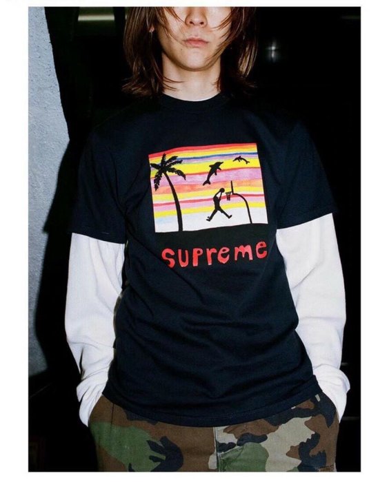 SUPREME 21SS DUNK TEE 椰樹籃球場夕陽灌籃短袖T | Yahoo奇摩拍賣