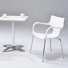 [ 家事達]【OA-Y290-1/2】 2尺方亮白洽談桌椅組(亮白烤漆面/X型鋁合金腳) 特價---限送中部