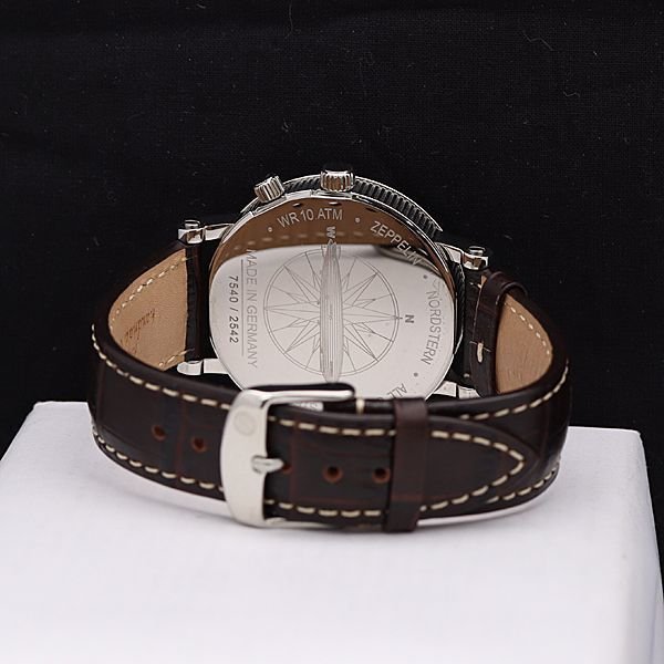 【精品廉售/手錶】德國名錶Zeppelin齊柏林飛船錶 Nordstern dual雙時區 石英男士錶*美品*附原廠盒