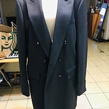 ZARA MAN Turkey made 深灰色大衣 雙排 185/104A XL 新的 無吊牌