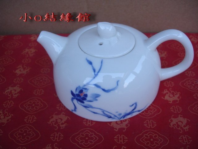 小o結緣館仿古傢俱............荷塘月色小茶壺13x9x6