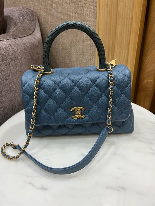 Chanel coco handle 24cm蜥蜴皮手把