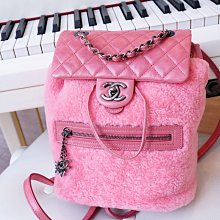 Chanel Backpack 小型羊毛後背包 粉紅 現貨