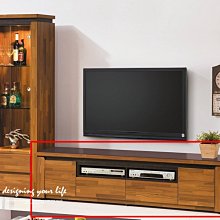 【設計私生活】潔妮絲7尺集成木色電視櫃、長櫃-含黑玻(免運費)B系列112A