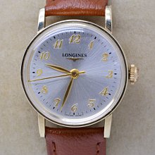 《寶萊精品》Longines 浪琴金白圓球型手動男子錶