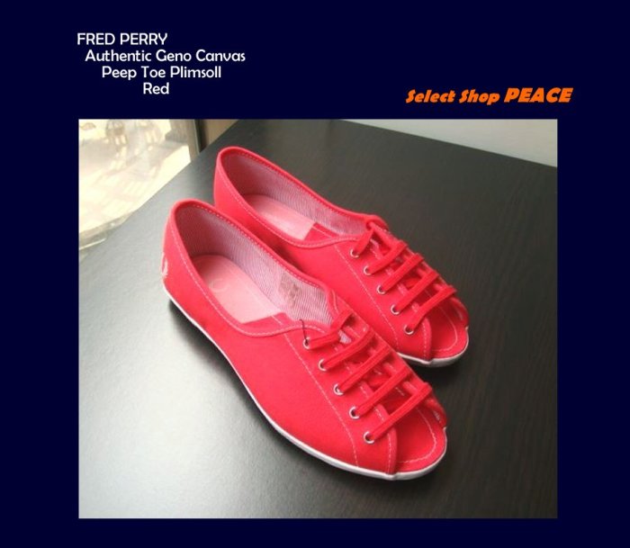 FRED PERRY 英國【現貨】UK4/5/6號 娃娃鞋 Authentic Plimsoll