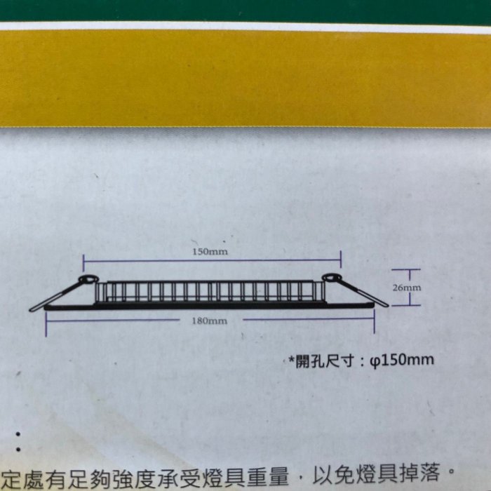 庫存出清 喜萬年SYLVANIA 6吋崁燈 15公分 15W 超薄型LED平板崁燈 厚度2.6公分 崁孔150mm