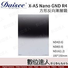 【數位達人】Daisee X-AS Nano R GND8(0.9) ND16(1.2) 100x150mm 反式漸層鏡