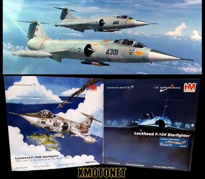 【魔玩達人】1/72 HM HA1072 F-104G 國軍 星式戰機 4347 113空戰英雄 胡世霖座機【新品特價】