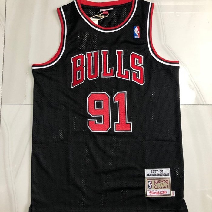 正品精美刺繡球衣男士芝加哥公牛 Dennis Rodman Mitchell & Ness Hardwood Class-master衣櫃3