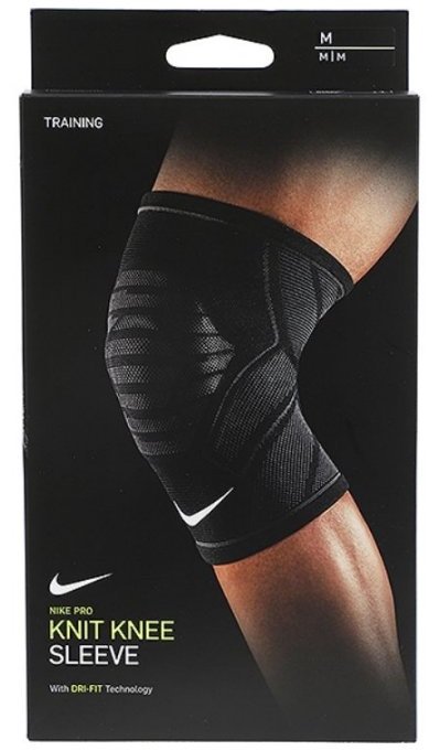 NIKE PRO KNITTED 針織護膝套 新款式 N1000669031黑色 (固定式) 跑步 籃球 正品公司貨