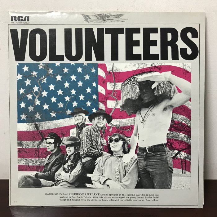 晨雨黑膠【西洋】搖滾500大第373名~美版/Jefferson Airplane ‎– Volunteers