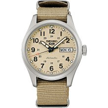 SEIKO 精工 5 Sports 軍風 卡其色機械錶(4R36-13P0U/SRPJ83K1)