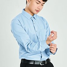 【WEISHTON】韓版修身抗皺襯衫-長袖-斜紋藍、w59