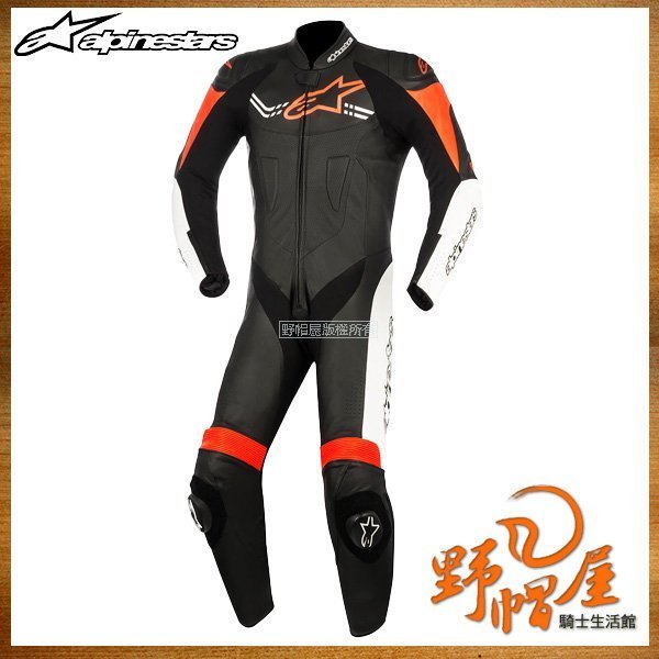 三重《野帽屋》ALPINESTARS A星 Challenger V2 1PC 一件式 連身 皮衣。黑白紅