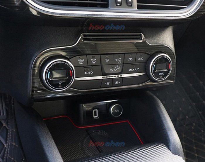 FORD福特 20年後 KUGA MK3 黑鈦拉絲 空調飾板 冷氣 空調 按鍵 開關 飾板 面板 旋鈕 裝飾【C427】