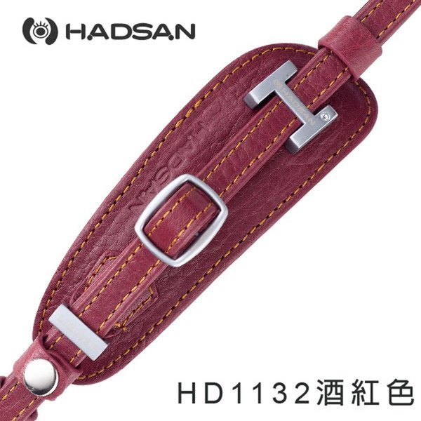 漢森 HADSAN DSLR 單眼相機高級真皮手腕帶 DSLR 單眼手腕帶《酒紅色》《 黑底紅線》真皮手腕帶