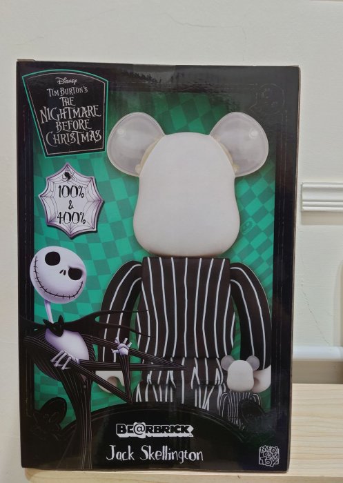 (全新未拆) 暴力熊 BE@RBRICK 100％+400% Jack Skellington 聖誕夜驚魂 骷髏傑克