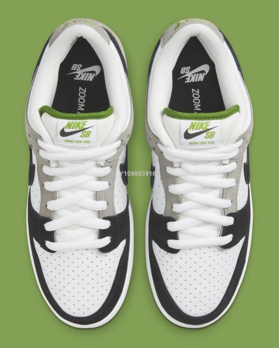 代購】Nike SB Dunk Low “Chlorophyll”黑灰葉綠素防滑低幫休閒滑板鞋