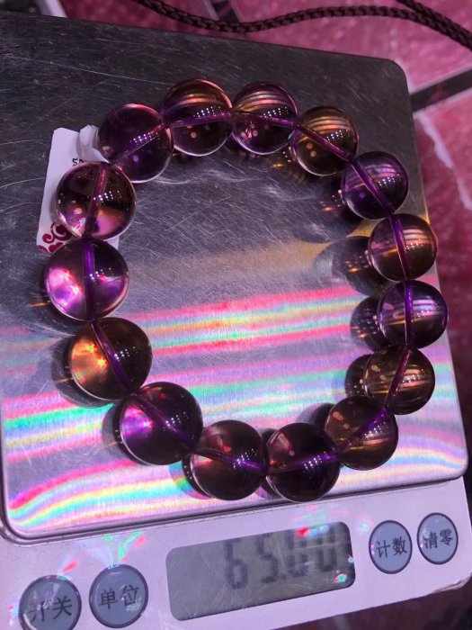 極品紫黃晶手鍊14.5mm