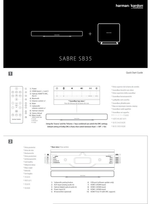 Harman Kardon SABRE SB35 聲霸家庭劇院（Soundbar）品項完好