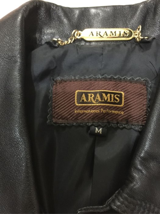 *衣服買二送一*Aramis 黑色小羊皮西裝皮衣 size m