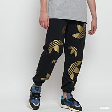 【Dr.Shoes 】Adidas METALLIC SWEAT PANTS 滿版 休閒長褲 男款 黑金 FS7335